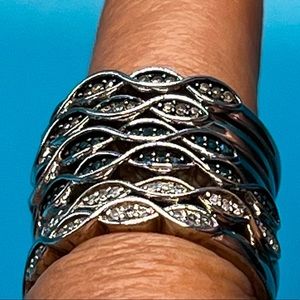 Stackable Sterling Silver Rings. Set of Six